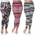 thumbnail image 1 of White Mark Women's Pack of 3 Plus Size Casual Leggings, 1 of 5