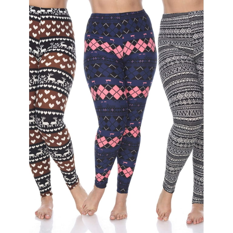 White Mark Women's Pack of 3 Leggings Walmart.com