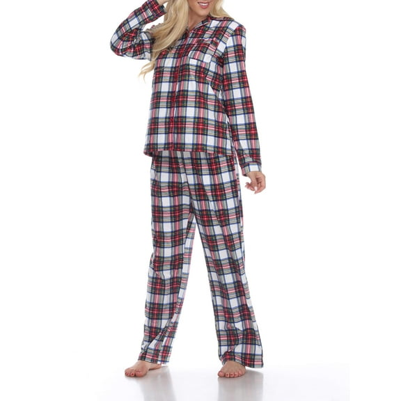 White Mark Women's Pajama Set - Extended Sizes