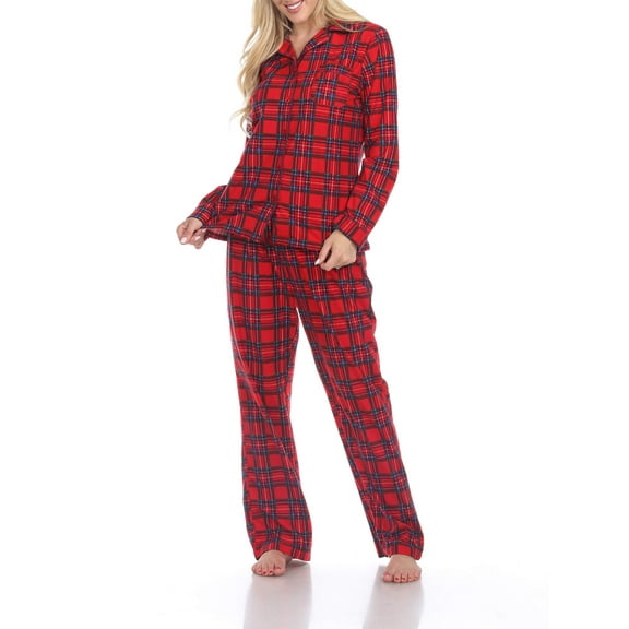 White Mark Women's Pajama Set - Extended Sizes