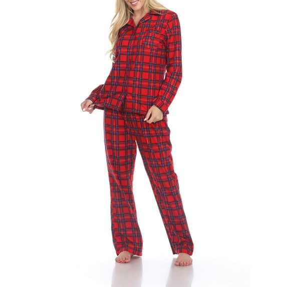 White Mark Women's Pajama Set - Extended Sizes