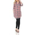 thumbnail image 1 of White Mark Women's Piper Plaid Tunic Top, 1 of 4