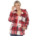 thumbnail image 1 of White Mark Women's Plaid Sherpa Shacket Jacket, 1 of 5