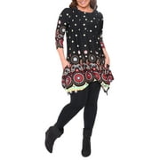 White Mark Women's Plus Lucy Tunic Top