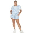 thumbnail image 1 of White Mark Women's Plus Size 2 Piece Top & Shorts Lounge Set, 1 of 6
