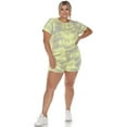 thumbnail image 1 of White Mark Women's Plus Size 2 Piece Top & Shorts Lounge Set, 1 of 6