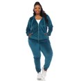 thumbnail image 1 of White Mark Women's Plus Size 2 Piece Velour Tracksuit Set, 1 of 5
