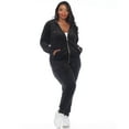 thumbnail image 1 of White Mark Women's Plus Size 2 Piece Velour Tracksuit Set, 1 of 5