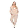 thumbnail image 1 of White Mark Women's Plus Size 2 Piece Velour Tracksuit Set, 1 of 5