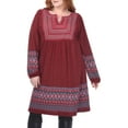 thumbnail image 1 of White Mark Women's Plus Size Amelia Embroidered Sweater Dress, 1 of 4