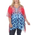 thumbnail image 1 of White Mark Women's Plus Size Animal Print Caftan, 1 of 5