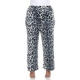 thumbnail image 1 of White Mark Women's Plus Size Animal Print Wide Leg Palazzo Pants, 1 of 5
