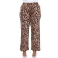 thumbnail image 1 of White Mark Women's Plus Size Animal Print Wide Leg Palazzo Pants, 1 of 5