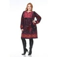 thumbnail image 1 of White Mark Women's Plus Size Apolline Embroidered Sweater Dress, 1 of 4