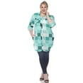 thumbnail image 1 of White Mark Women's Plus Size Buffalo Plaid Tunic Shirt, 1 of 6