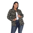 thumbnail image 1 of White Mark Women's Plus Size Camo Denim Jacket, 1 of 5
