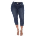 thumbnail image 1 of White Mark Women's Plus Size Capri Jeans, 1 of 5