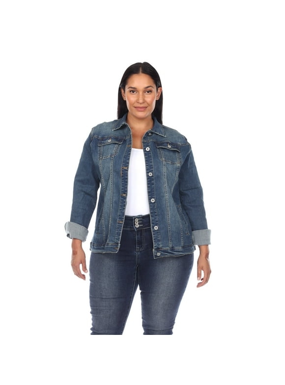 Women's Plus Size Classic Denim Jacket