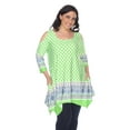thumbnail image 1 of White Mark Women's Plus Size Cold Shoulder Printed Tunic Top, 1 of 4