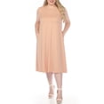 thumbnail image 1 of White Mark Women's Plus Size Crew Neck T-Shirt Dress, 1 of 6