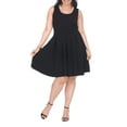 thumbnail image 1 of White Mark Women's Plus Size Crystal Fit and Flare Dress, 1 of 3