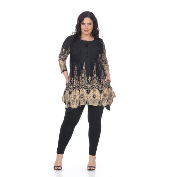 White Mark Women's Plus Size Dulce Tunic Top