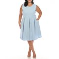 thumbnail image 1 of White Mark Women's Plus Size Fit and Flare Skater Dress, 1 of 6