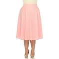 thumbnail image 1 of White Mark Women's Plus Size Flared Midi Skirt, 1 of 6