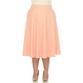 thumbnail image 1 of White Mark Women's Plus Size Flared Midi Skirt, 1 of 6