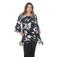 thumbnail image 1 of White Mark Women's Plus Size Floral Blanche Tunic Top, 1 of 4