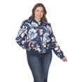 thumbnail image 1 of White Mark Women's Plus Size Floral Bomber Jacket, 1 of 5