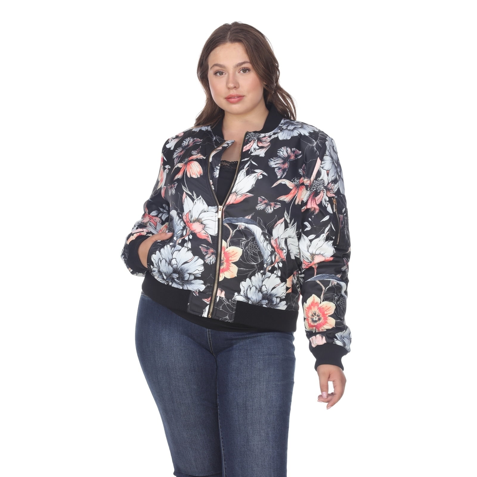 ladies plus size bomber jacket