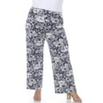 thumbnail image 1 of White Mark Women's Plus Size Floral Paisley Palazzo Pants, 1 of 6