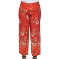 thumbnail image 1 of White Mark Women's Plus Size Floral Paisley Printed Palazzo Pants, 1 of 5