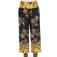 thumbnail image 1 of White Mark Women's Plus Size Floral Paisley Printed Palazzo Pants, 1 of 5
