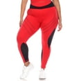 thumbnail image 1 of White Mark Women's Plus Size High Waist Contour Striped Activewear Leggings, 1 of 5