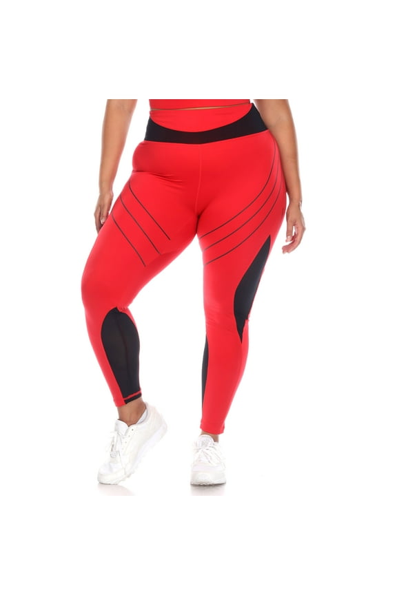 Women's Plus Size High Waist Contour Striped Activewear Leggings