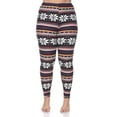 thumbnail image 1 of White Mark Women's Plus Size Holiday Printed Leggings, 1 of 4