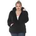 thumbnail image 1 of White Mark Women's Plus Size Hooded Sherpa Jacket, 1 of 6