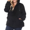thumbnail image 1 of White Mark Women's Plus Size Hooded Sherpa Jacket, 1 of 5