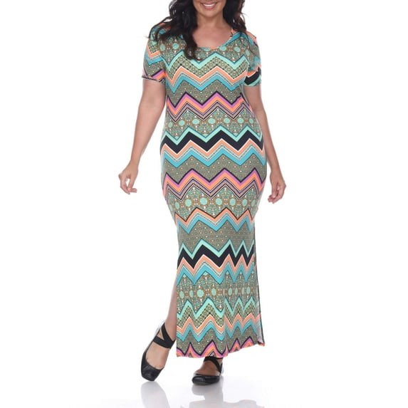 White Mark Women's Plus Size Jasmine Maxi Dress