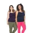 thumbnail image 1 of White Mark Women's Plus Size Lace Tank Tops (Pack of 2), 1 of 8
