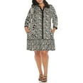 thumbnail image 1 of White Mark Women's Plus Size Leopard Print Shift Dress, 1 of 6