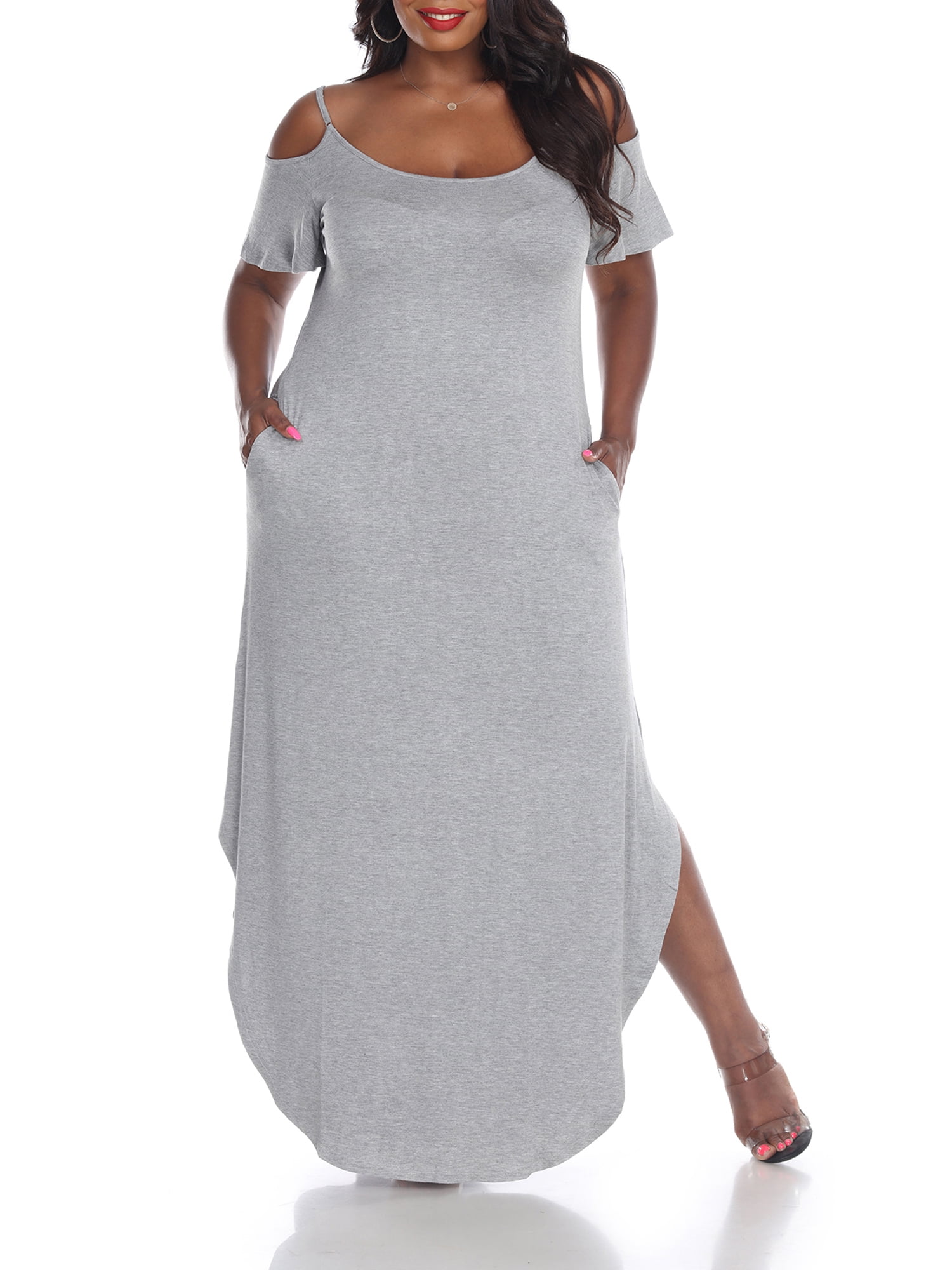 White Mark Women's Plus Size Lexi Maxi Dress - Walmart.com