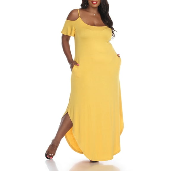 White Mark Women's Plus Size Lexi Maxi Dress