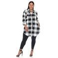 thumbnail image 1 of White Mark Women's Plus Size Light Weight Plaid Print Tunic with Pockets, 1 of 6