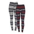 thumbnail image 1 of White Mark Women's Plus Size Pack of 2 Printed Leggings, 1 of 10