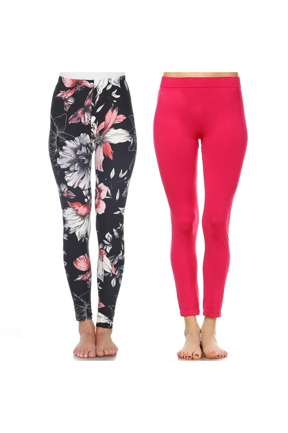 Women's Plus Size Pack of 2 Printed Leggings