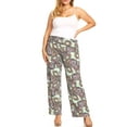 thumbnail image 1 of White Mark Women's Plus Size Paisley Printed Palazzo Pants, 1 of 4