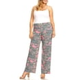 thumbnail image 1 of White Mark Women's Plus Size Paisley Printed Palazzo Pants, 1 of 4